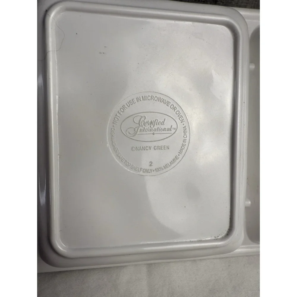 Certified International‎ Seville 3 Section Serving Tray Dish Portuguese Spanish